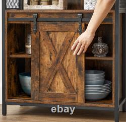 Industrial Storage Cabinet Small Rustic Sideboard Vintage Console Table Cupboard