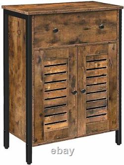 Industrial Storage Sideboard Large Rustic Cabinet Vintage Metal Console Table