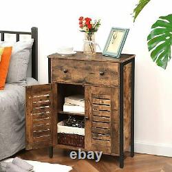 Industrial Storage Sideboard Large Rustic Cabinet Vintage Metal Console Table