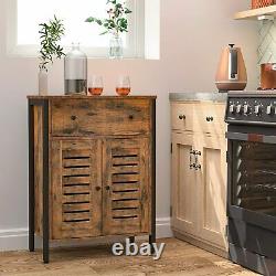 Industrial Storage Sideboard Large Rustic Cabinet Vintage Metal Console Table