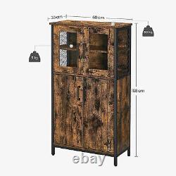 Industrial Style Cupboard Vintage Cabinet Low Kitchen Pantry Rustic Storage Unit