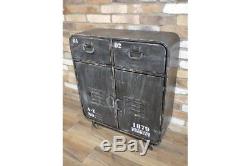 Industrial Style Rustic Metal Cabinet Storage Unit / Small Sideboard Retro