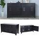 Industrial Style Tv Stand Metal Sideboard Unit Storage Cabinet With 4 Cable Hole