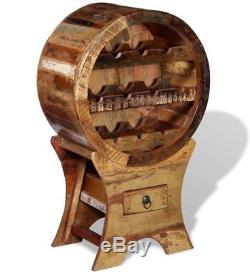 Industrial Style Wine Rack Vintage Rustic Furniture Solid Wood Storage Cabinet