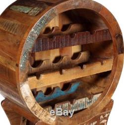 Industrial Style Wine Rack Vintage Rustic Furniture Solid Wood Storage Cabinet