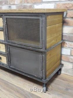 Industrial Vintage Antique Cabinet Cupboard Sideboard Unit Chest Of Drawers AB