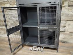 Industrial Vintage Chest Of Drawers Bedside Storage Display Cabinet 104cm