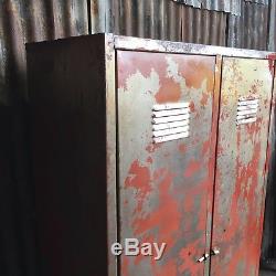 Industrial Vintage Lockers, Upcycled Distressed Retro Storage Cupboard Wardrobe