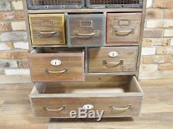 Industrial Vintage Retro Antique Wood Metal Style Tall Storage Cabinet (d4487)