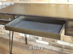 Industrial Vintage Sideboard Office Desk Console Hall Table Chest Of 3 Drawers A