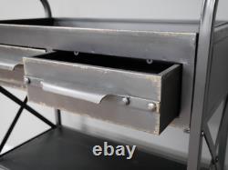 Industrial Vintage Style Metal Rustic Cabinet Shelf Bookcase Cupboard Sideboard