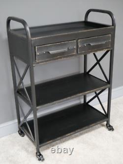 Industrial Vintage Style Metal Rustic Cabinet Shelf Bookcase Cupboard Sideboard