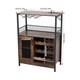 Industrial Wine Storage Cabinet Coffee Bar Station With Rpg Led Light & Socket