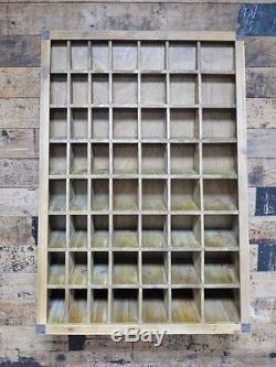 Industrial Wooden Furniture 57 Pigeon Holes Storage Cabinet Shelving Wall Unit