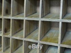 Industrial Wooden Furniture 57 Pigeon Holes Storage Cabinet Shelving Wall Unit