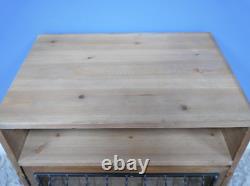 Industrial Wooden & Metal Rustic Bedside Cabinet Chest Cupboard Storage Unit