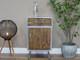 Industrial Wooden & Metal Rustic Bedside Cabinet Chest Of Drawers Storage Unit