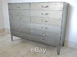 Industrial sideboard galvanized 12 drawer chest retro urban vintage cabinet