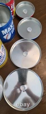 J. L. Clark Metal Tin Canister Set Pillsbury, Domino, Maxwell, Lipton withlids