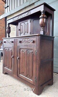 Jacobean Style Oak Court Cupboard / Sideboard / Credenza by Jaycee Furniture