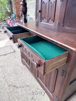 Jacobean Style Oak Court Cupboard / Sideboard / Credenza by Jaycee Furniture