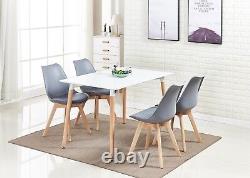 Jamie Dining Set with 4 Jamie Dining Chairs & Halo Wooden Table? Color Options