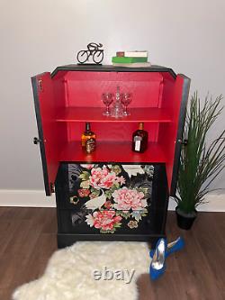Japanese Inspired Drinks Cabinet Vintage Bespoke Furniture Retro Refurbished