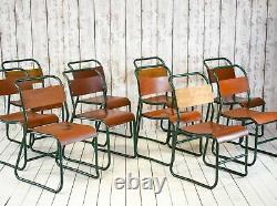 Job Lot of 10 Vintage Industrial Stacking Café Bar Kitchen Dinning Chairs