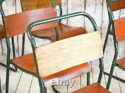 Job Lot of 10 Vintage Industrial Stacking Café Bar Kitchen Dinning Chairs
