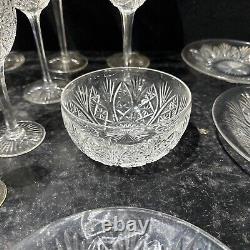 Job lot crystal glass 36 Pieces Rare Vintage/ Antique