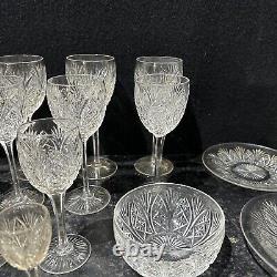 Job lot crystal glass 36 Pieces Rare Vintage/ Antique