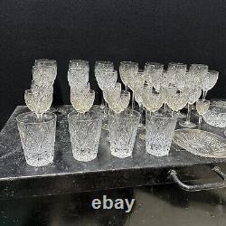 Job lot crystal glass 36 Pieces Rare Vintage/ Antique