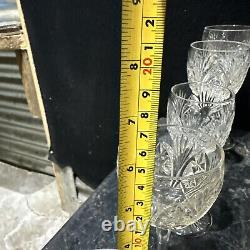 Job lot crystal glass 36 Pieces Rare Vintage/ Antique