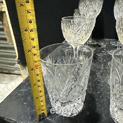 Job lot crystal glass 36 Pieces Rare Vintage/ Antique