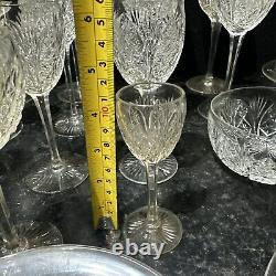 Job lot crystal glass 36 Pieces Rare Vintage/ Antique