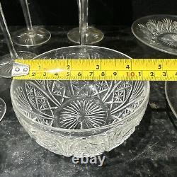 Job lot crystal glass 36 Pieces Rare Vintage/ Antique