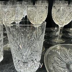 Job lot crystal glass 36 Pieces Rare Vintage/ Antique