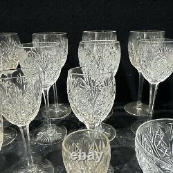 Job lot crystal glass 36 Pieces Rare Vintage/ Antique