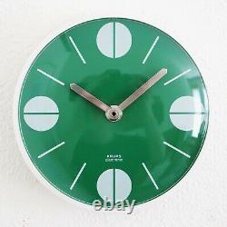 KRUPS Wall TOP Clock CHRON POP Vintage RARITY! RETRO Space Age Mid Century GREEN