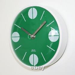 KRUPS Wall TOP Clock CHRON POP Vintage RARITY! RETRO Space Age Mid Century GREEN