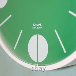 KRUPS Wall TOP Clock CHRON POP Vintage RARITY! RETRO Space Age Mid Century GREEN