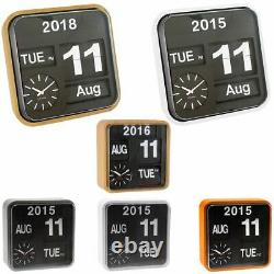 Karlsson Big Flip & Mini Flip Retro Wall Clocks with Day, Date, Year & Time