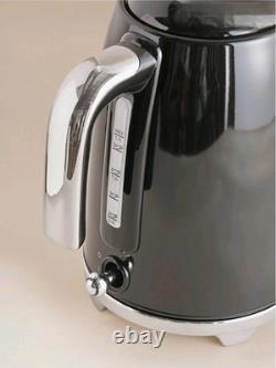 Kettle Toaster Microwave Air Fryer Kitchen Set Black Retro Stylish Vintage