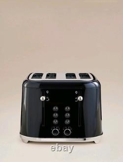 Kettle Toaster Microwave Air Fryer Kitchen Set Black Retro Stylish Vintage GIFT