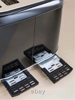 Kettle Toaster Microwave Air Fryer Kitchen Set Black Retro Stylish Vintage GIFT