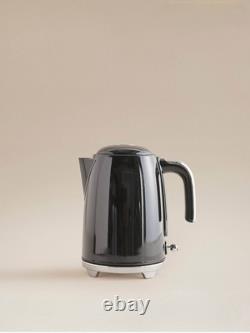 Kettle Toaster Microwave Kitchen Set Black Retro Stylish Vintage Essenti GIFT UK