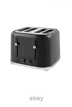 Kettle Toaster Microwave Kitchen Set Black Retro Stylish Vintage Essenti GIFT UK