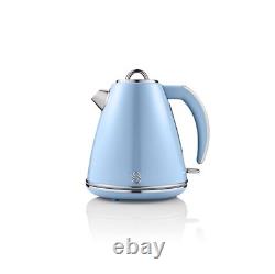 Kettle Toaster Microwave Matching SWAN Retro Blue Vintage Kitchen Set Elegant UK