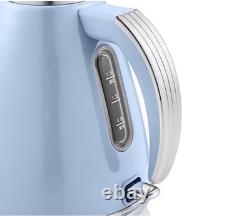 Kettle Toaster Microwave Matching SWAN Retro Blue Vintage Kitchen Set Elegant UK