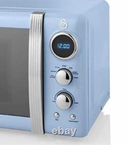 Kettle Toaster Microwave Matching SWAN Retro Blue Vintage Kitchen Set Elegant UK